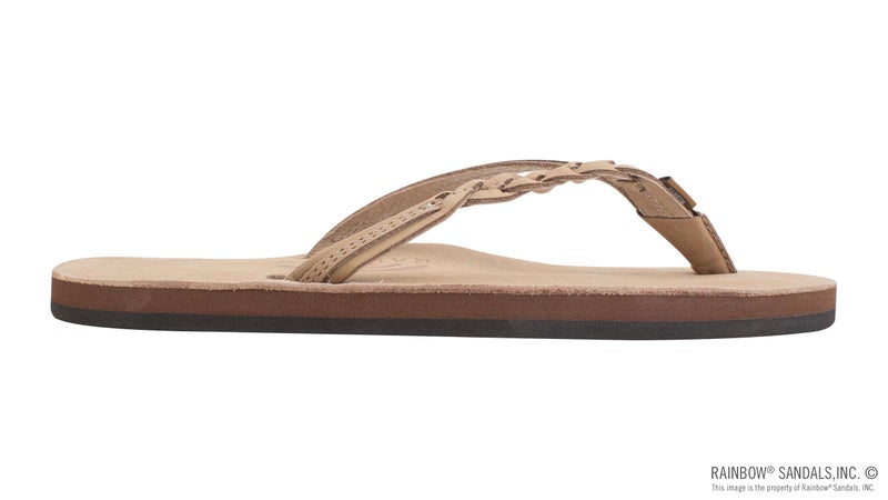 Rainbow Sandals Womenâ€™s Flirty Braidy Premier Leather w/Single Braided Strap, Sierra Brown, 5.5-6.5 - Image 4